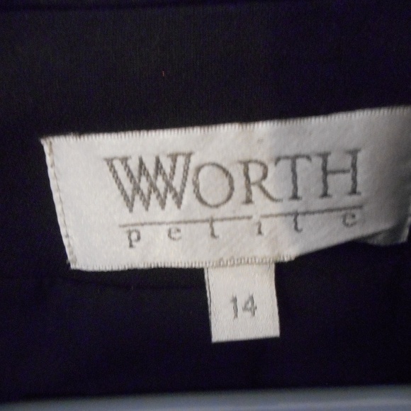 Worth Petites  Size 14P  Black zip front Blazer - Picture 2 of 7